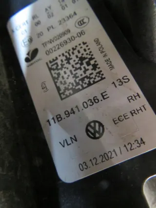 11B941036E Фара правая Volkswagen ID4 Арт e10675968, вид 12