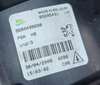 9680498680 Фара противотуманная правая Peugeot 308 1 Арт e10683444, вид 3