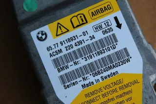 9118931 Блок AirBag BMW 5 E60/E61 Арт e10696150, вид 2