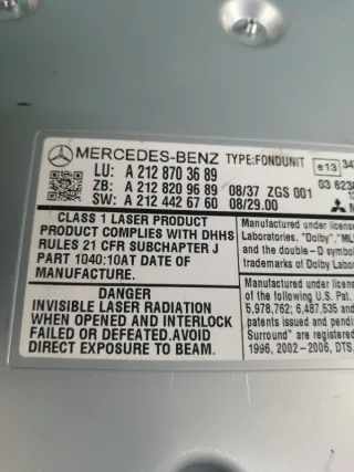 A2128703689 Cd-чейнджер Mercedes S W221 Арт 2-449528, вид 2