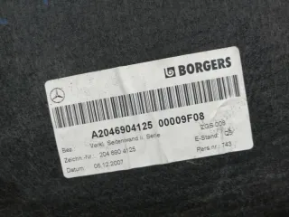 A20469041259F08 Обшивка багажника боковая Mercedes C W204 Арт 2-593851, вид 6