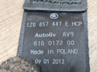 1z0857447e Ремень безопасности Skoda Octavia A5 Арт 2-923087, вид 7