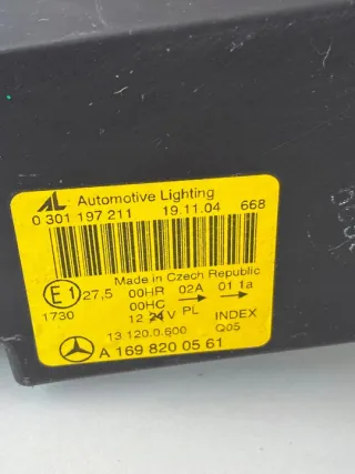 A1698200561 LPL121 Фара левая Mercedes A W169 Арт e12782907, вид 7