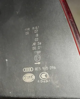 8E5945096 Фонарь задний правый Audi A4 B7 Арт e12780487, вид 7