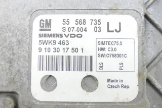 55568735 5WK9463 Блок управления двигателем Opel Astra H Арт e12765299, вид 6
