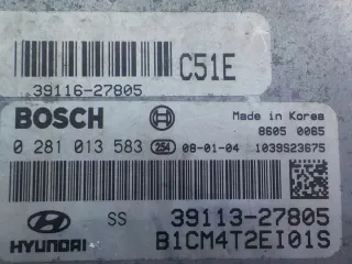 39113-27805 3911327805 0281013583 Блок управления двигателем Hyundai Santa FE 2 (CM) Арт e12763688, вид 4