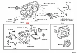 MF443150-6041 87010-02C60 MF443210-6471 87050-02A00 Отопитель в сборе (печка) Toyota Auris 1 Арт e12755029, вид 2