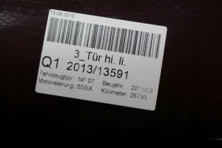 41525A2A395 5A2A395 Дверь задняя левая BMW 5 F10/F11/GT F07 Арт e12737153, вид 11