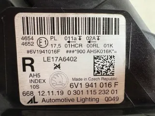 6V1941016F Фара правая Skoda Fabia 3 Арт e12736891, вид 14