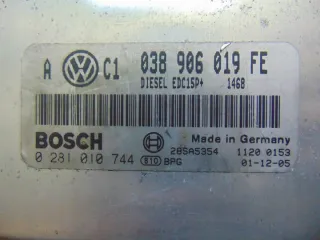 038906019FE 0281010744 0281010744IMMO Блок управления двигателем Volkswagen Bora Арт e12730611, вид 1