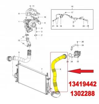 13419442 1302288 Гофра инжектора Mazda 2 DE Арт e12723580, вид 2