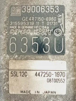39006353 Компрессор кондиционера Opel Corsa E Арт e12722768, вид 3