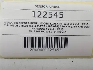 A1669001311 Блок AirBag Mercedes ML/GLE W166 Арт e12700458, вид 5