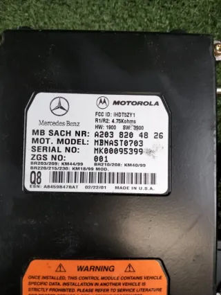 A2038204826 Блок управления телефоном Mercedes SLK r170 Арт 2-533895, вид 2