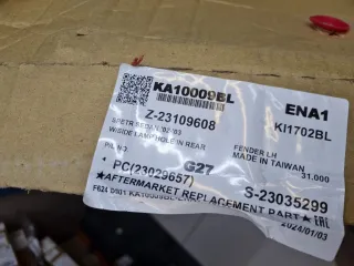 KA10009BL Крыло переднее левое Kia Spectra 1, Spectra sd Арт ZAP352962, вид 3