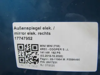 032018102020 Дверь передняя правая MINI Cooper R56 Арт AL17677720707, вид 6
