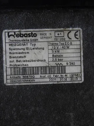 66724A,65987E Автономный отопитель (Webasto) BMW 7 E65/E66 Арт AL17610456246_2, вид 2